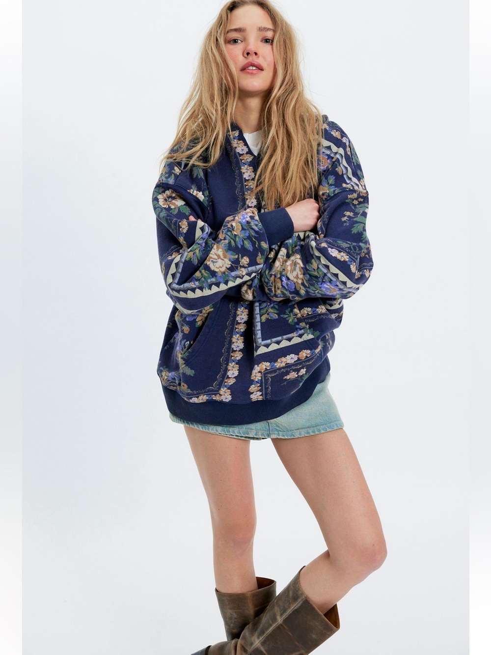 Free People We the Free It’s a Vibe Printed Hoodie - Picture 1 of 7